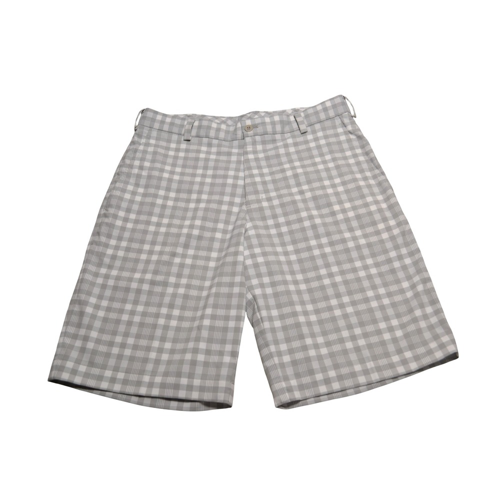 Nike Golf Dri-FIT Men's Plaid Shorts Grey White Size‎ 32 Checkered Performance